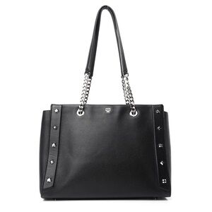 MCM Calfskin Leather Catherine Studs Tote Bag